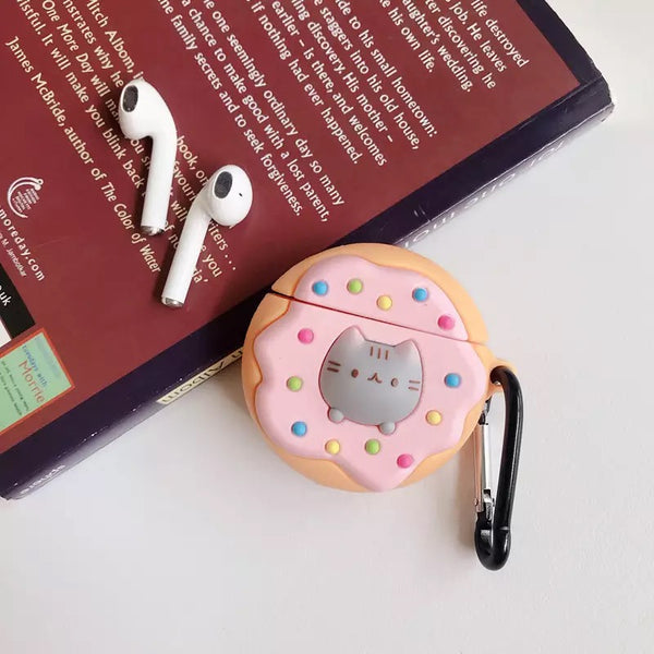 Doughnut Cat Airpods 1 and Airpods 2 case